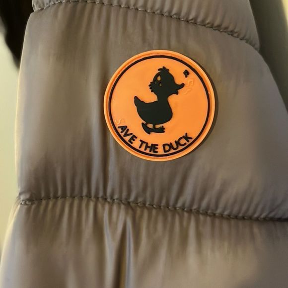 Save the Duck Giga hooded puffer jacket in coffee brown - good condition - Picture 6 of 7